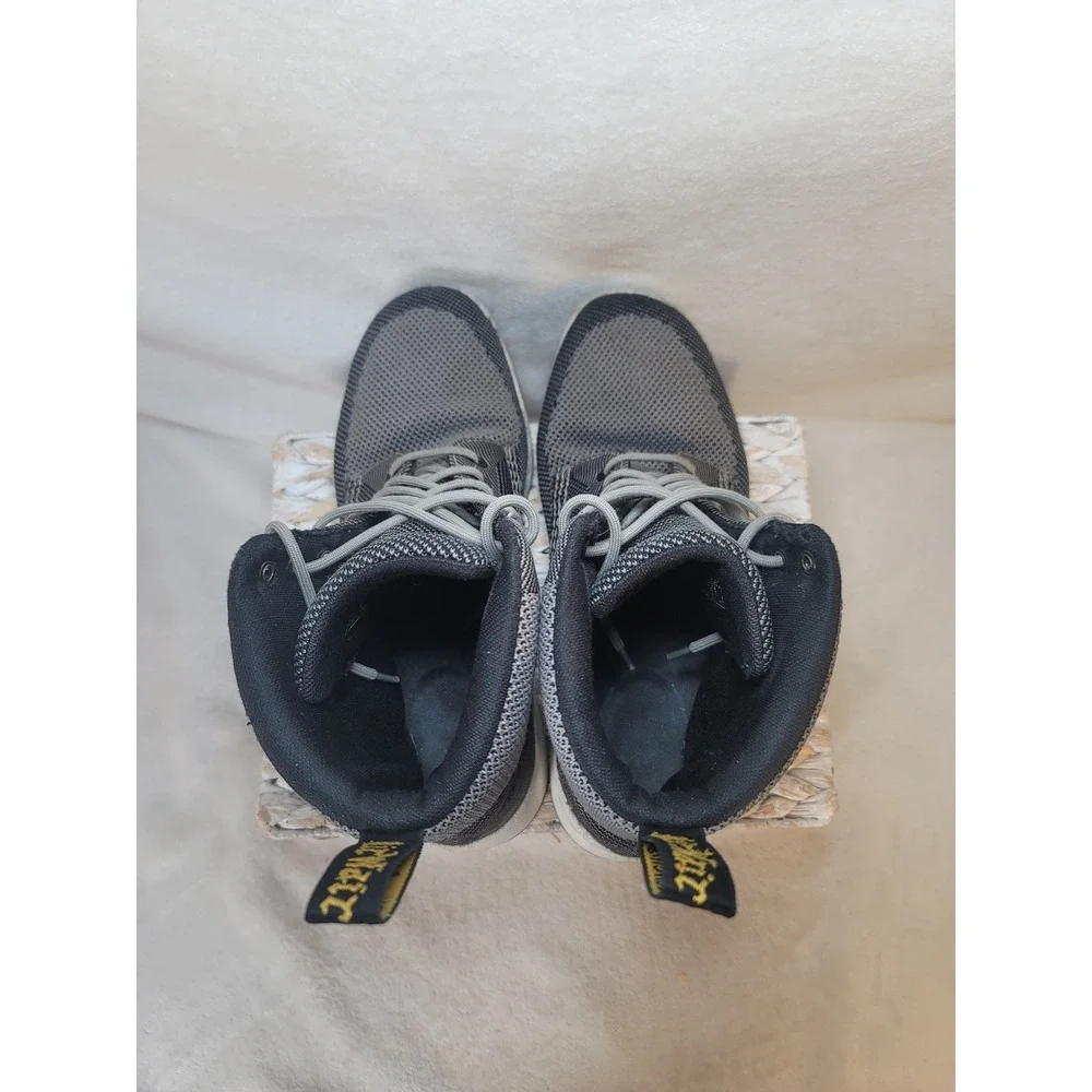 Dr. Martens Rigal Y2K Knit Boots Mens 10 Grey Black Mesh Lightweight Gorpcore